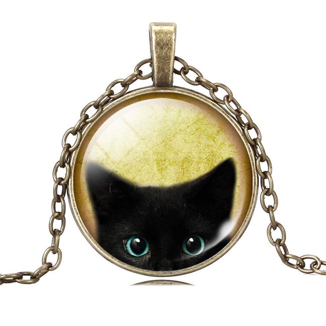 Ogrlica sa priveskom sa slikom mačke - različite vrste 1