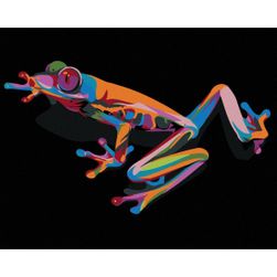 Рисуване по номера - цветна жаба TU_188130-1