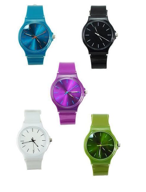 Barevné silikonové hodinky - unisex 1