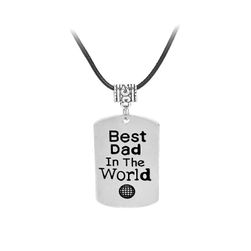 Ogrlica sa priveskom za tate - Best dad in the world