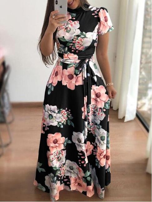 Damska Dlga Roklya Na Cvetya 3 Varianta Rokli Damska Moda