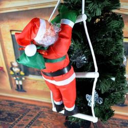 Vianočné dekorácie - Santa na rebríku