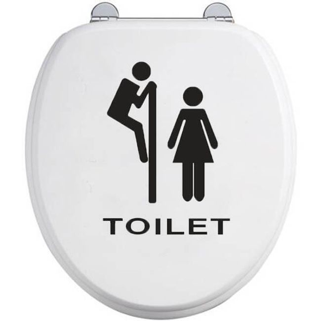 Autocolant pentru toalete cu model masculin și feminin 1