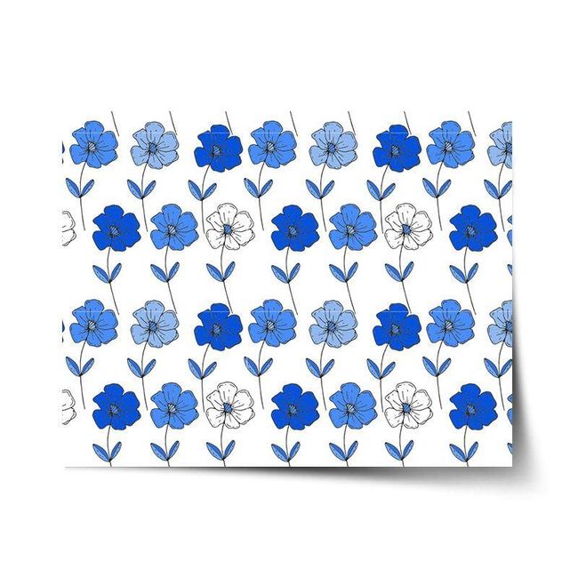 Плакат SABLIO - Сини цветя VY_28985 1
