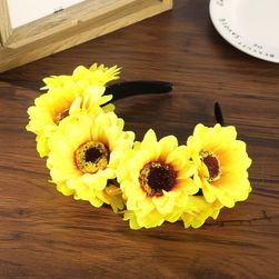 Květinová čelenka do vlasů Sunflower