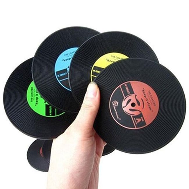 Podmetači u obliku gramofonskih ploča - 4 kom 1