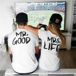 Tricou Mr. Good și Mrs. Life pentru cupluri