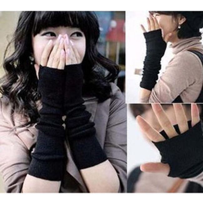 Mitenki - długie rękawiczki bez palców 1