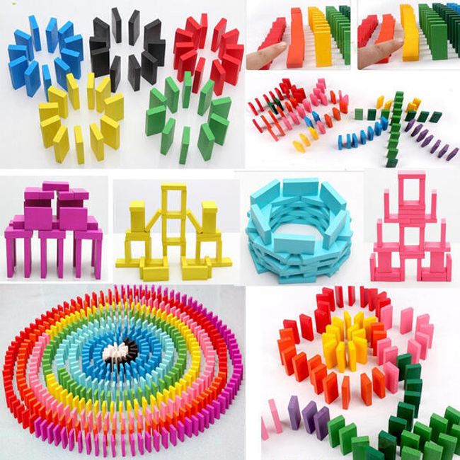 100 sztuk kolorowych kostek dla dzieci 1