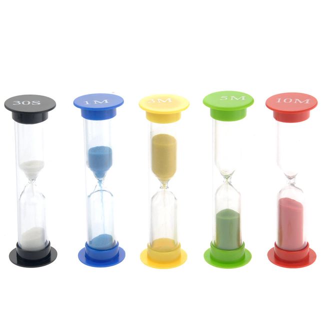 Set barvnih peščenih ur z različnimi časi 1