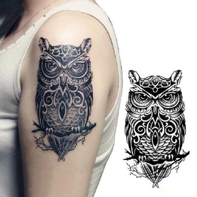 Tatuaj temporar - bufniță 1