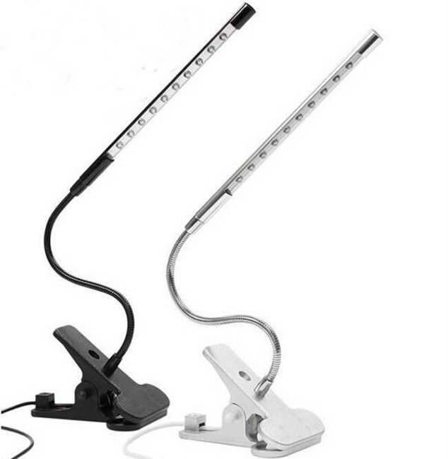 LED USB fleksibilna svjetiljka sa kopčom - 2 boje 1