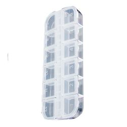 Cutie de depozitare cu 12 compartimente - transparentă