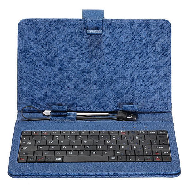 Pouzdro na tablet s USB klávesnicí pro 7″ tablety - modrá 1