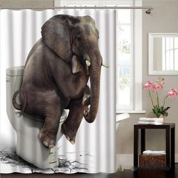 Zasłona prysznicowa ze słoniem - 5 rozmiarów