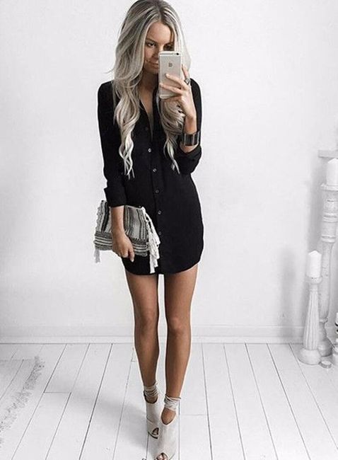 Sophia Gray Kosulja Haljina Fashion Dresses Grey