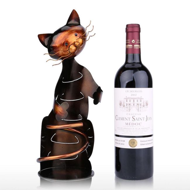 Držák na víno v podobě kočky 1