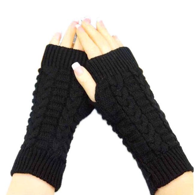 Pletené hřejivé rukavice 1