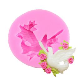 Silikonski kalup - golub sa ružama