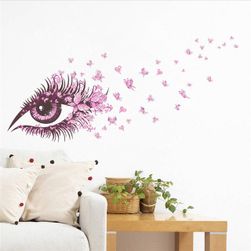 Zidna nalepnica - oko sa srcima i leptiri