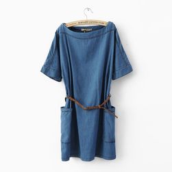 Rochie blugi casual cu curea