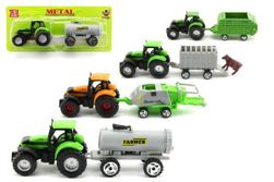 Traktor s přívěsem plast 16cm asst 6 druhů na kartě RM_00312415
