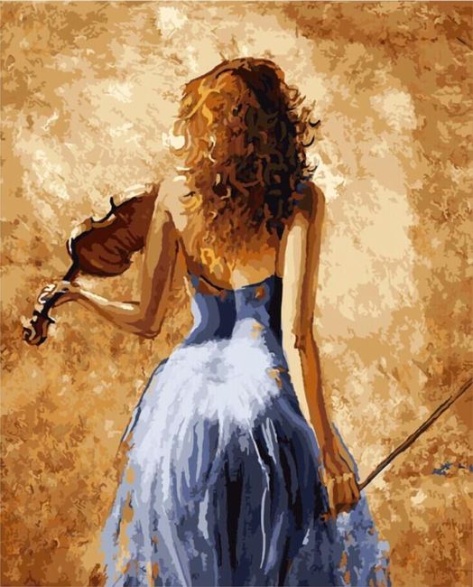 Slikanje po številkah - violinistka 1