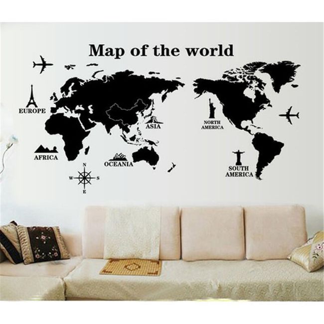 Nalepka - zemljevid sveta 1