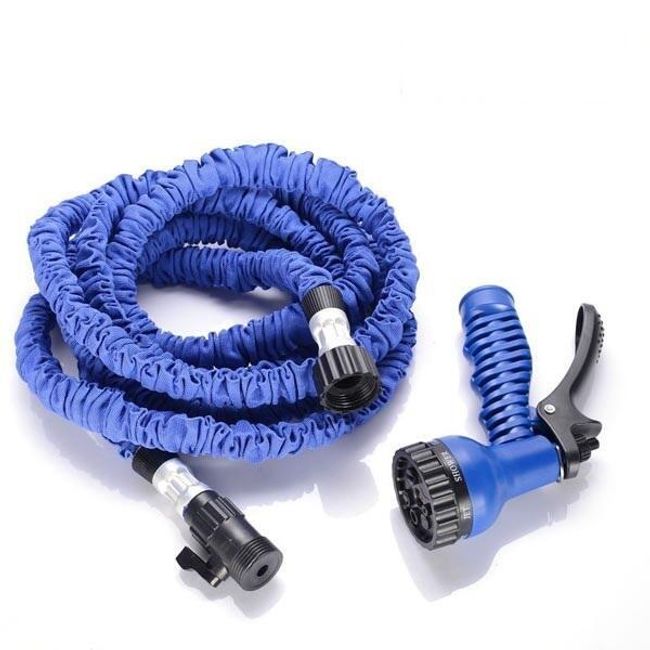 Flexibilní zahradní hadice s hlavicí na hadici - modrá barva 1
