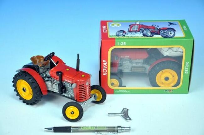 Traktor Zetor 25A piros kulcsfémhez 15cm 1:25 dobozban Kovap RM_95000373 1