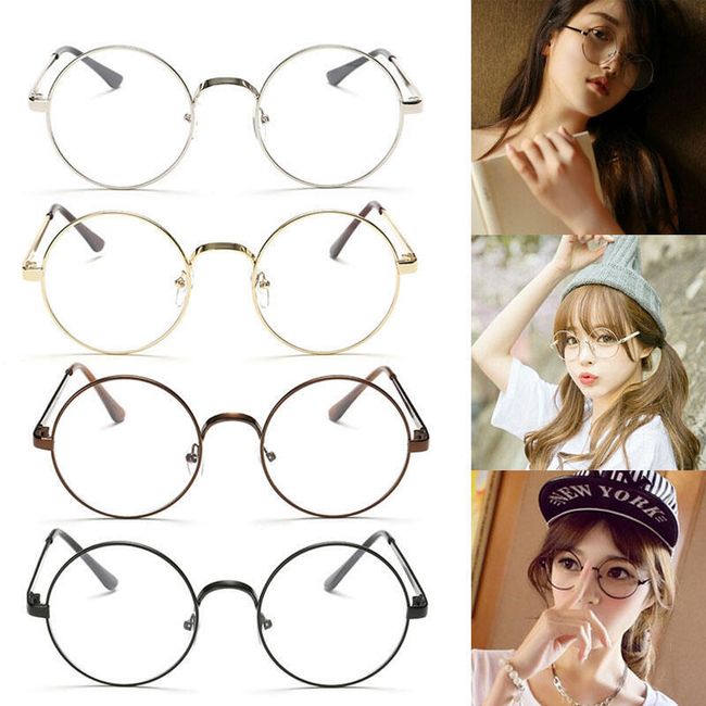 Ochelari Rotunzi Cu Lentile Transparente 4 Culori Shipgratis Ro