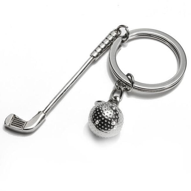 Obesek za ključe v obliki žogice za golf in palice 1