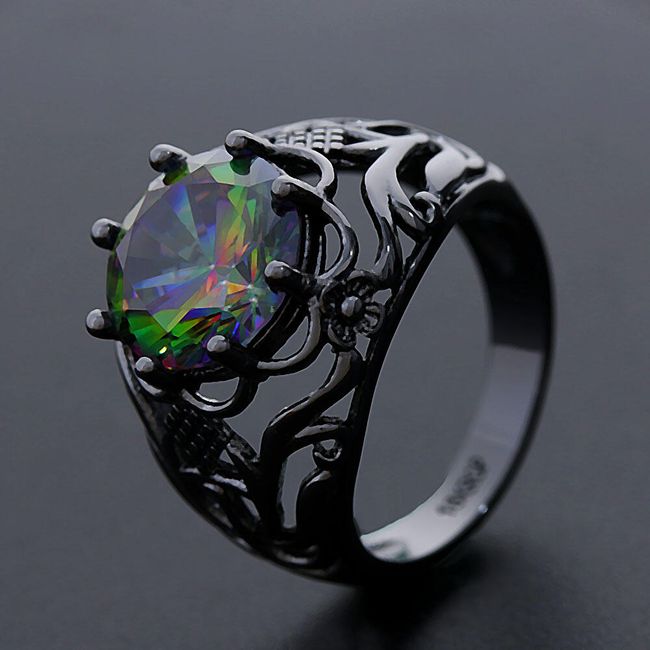 Prsten s barevným kamenem 1