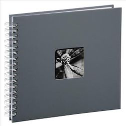 Album fotograficzny FINE ART 28x24 cm, 50 stron, szary, białe strony, spirala, klej VO_54710417