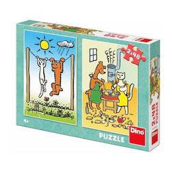 Puzzle pies i kot 2x48szt. UM_11DN381599