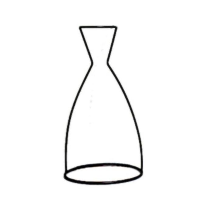 A váza rozsdamentes acél körvonala 1