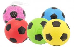 Míček fotbal guma 12cm mix barev v síťce RM_00311635