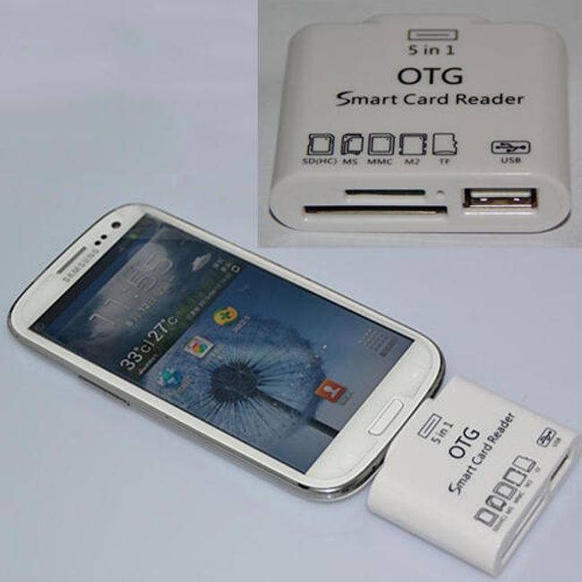 Čtečka paměťových karet s USB portem pro Samsung Galaxy S4/S3 1