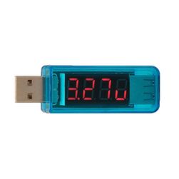 Портативный USB-вольтметр и амперметр в синем цвете