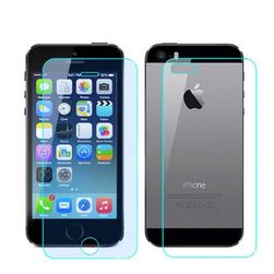 Protecție spate și față din sticlă călită pentru iPhone 5/5s