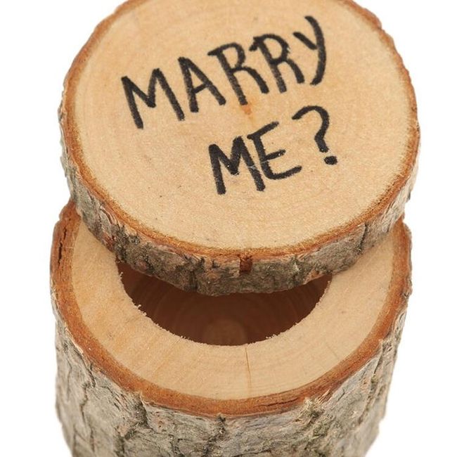 Krabička na svatební prsten - dřevěná 1