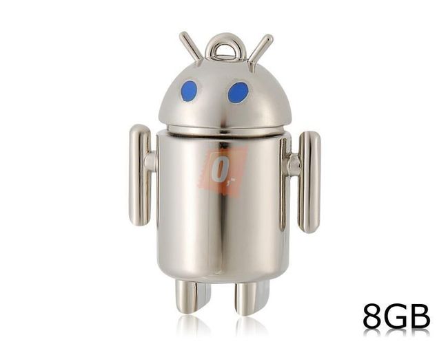 8GB Flashdisk - stříbrný android 1