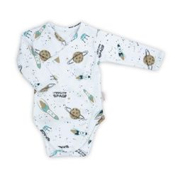 Dojčenské bavlnené body s bočným zapínaním dlhý rukáv RW_46821