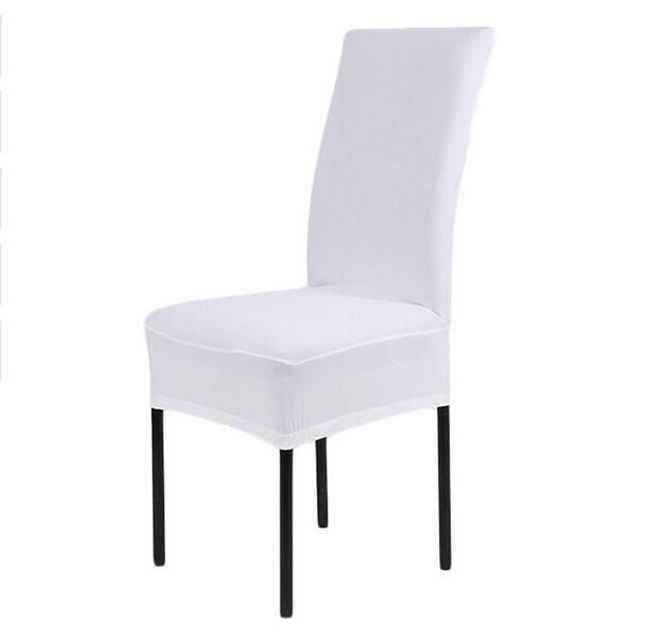 Jednobarevný potah na židli - bílá 1