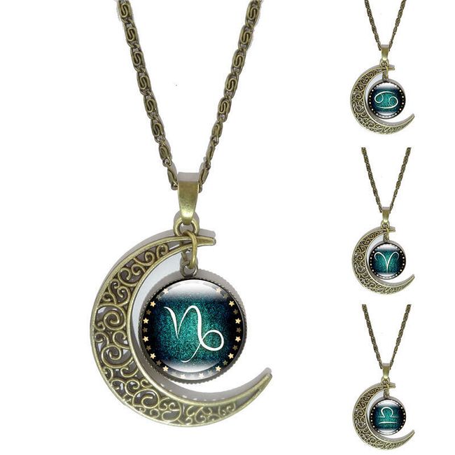 Vintage ogrlica z obeskom glede na znake zodiaka 1
