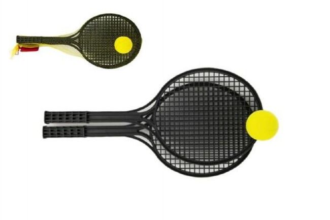 Soft tenis plast čierny + loptička 53cm v sieťke RM_42000226 1