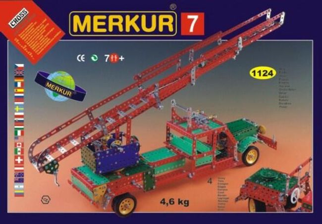 Stavebnica MERKUR 7 100 modelov 1124ks 4 vrstvy v krabici 54x36x6cm RM_34000007 1