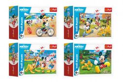 Minipuzzle 54 elementów Myszka Miki Disney / Dzień z przyjaciółmi 4 gatunki w pudełku 9x6,5x4cm RM_89054190