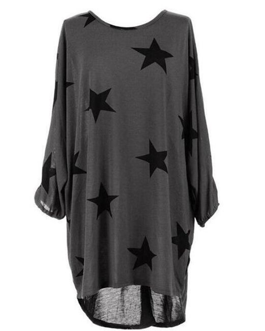 Dlouhé tričko nebo šaty s hvězdami pro baculky - 3_velikost č. 3 1