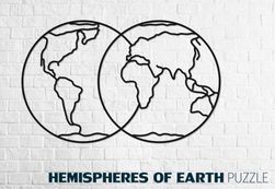Puzzle de perete al emisferei Pământului RA_24072